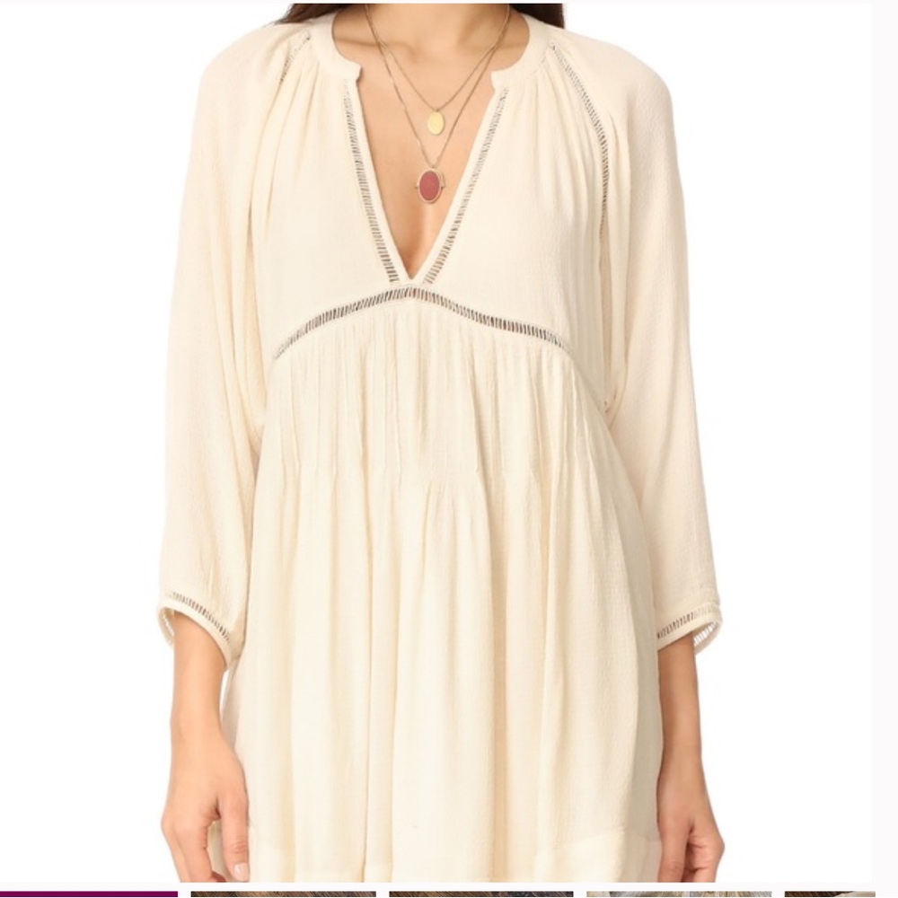 Free People Cream Go Lightly Tunic Dress